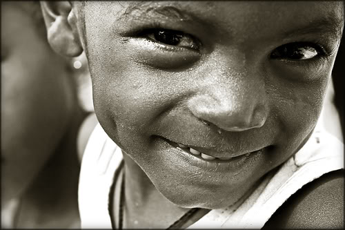 非洲孩子的动人笑脸