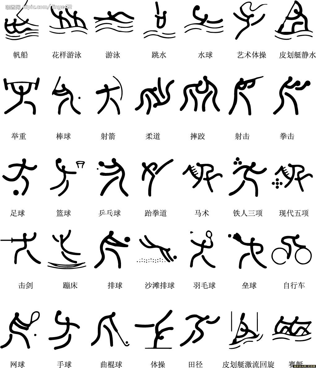 那些图标都代表哪项比赛项目呢，对奥运的图标你认识多少呢，现在我们正在热烈观看的是夏季奥运会，冬季奥运会你知道吗，08年奥运的时候也有人绘制了中国风的奥运比赛项目的标识，很萌很有意思。