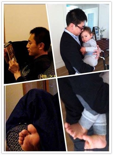 刘烨常在微博上分享儿女的近照