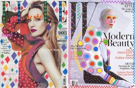 设计师Ana Strump把时尚杂志封面用钢笔涂鸦的方式进行二次创作，重新诠释出俏皮可爱的感觉。