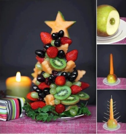 圣诞节快到了，你打算怎么度过2012的圣诞节呢?这次的圣诞节可是“末日”后的第一个圣诞节哦!那么，你有想过怎么做一棵圣诞树呢，其实可以用水果来完成的哦!