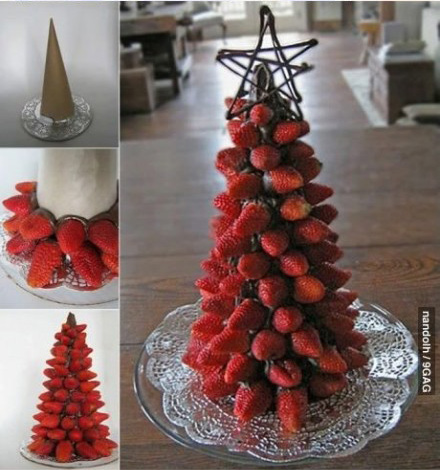圣诞节快到了，你打算怎么度过2012的圣诞节呢?这次的圣诞节可是“末日”后的第一个圣诞节哦!那么，你有想过怎么做一棵圣诞树呢，其实可以用水果来完成的哦!