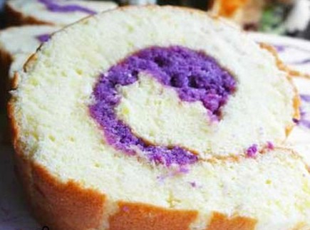 紫薯蛋糕卷，好吃呦~