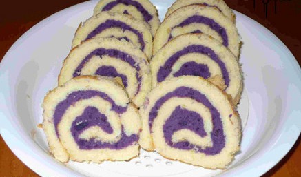 紫薯蛋糕卷，好吃呦~