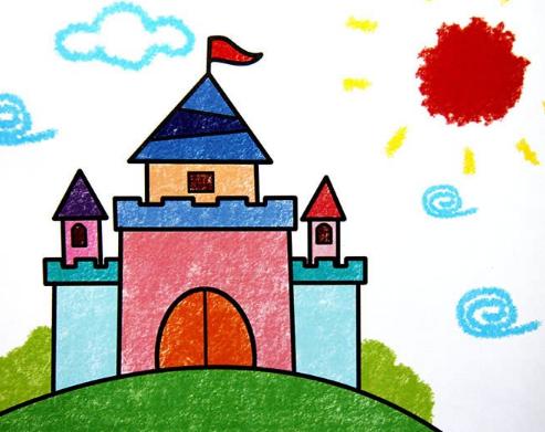 【关于城堡的简笔画图片大全】城堡图片儿童画简单画