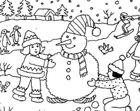【关于冬天的简笔画图片大全】冬天的图片儿童画简单