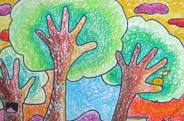 幼儿园关于大树儿童画怎么画 幼儿园大树简笔画图片带