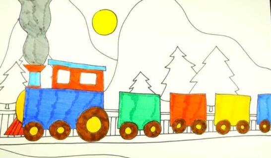 关于火车的儿童画图片大全 儿童火车画画图片大全