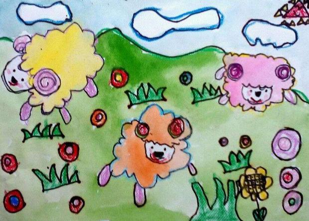 可爱的小绵羊儿童画图片大全 可爱的小绵羊怎么画大全