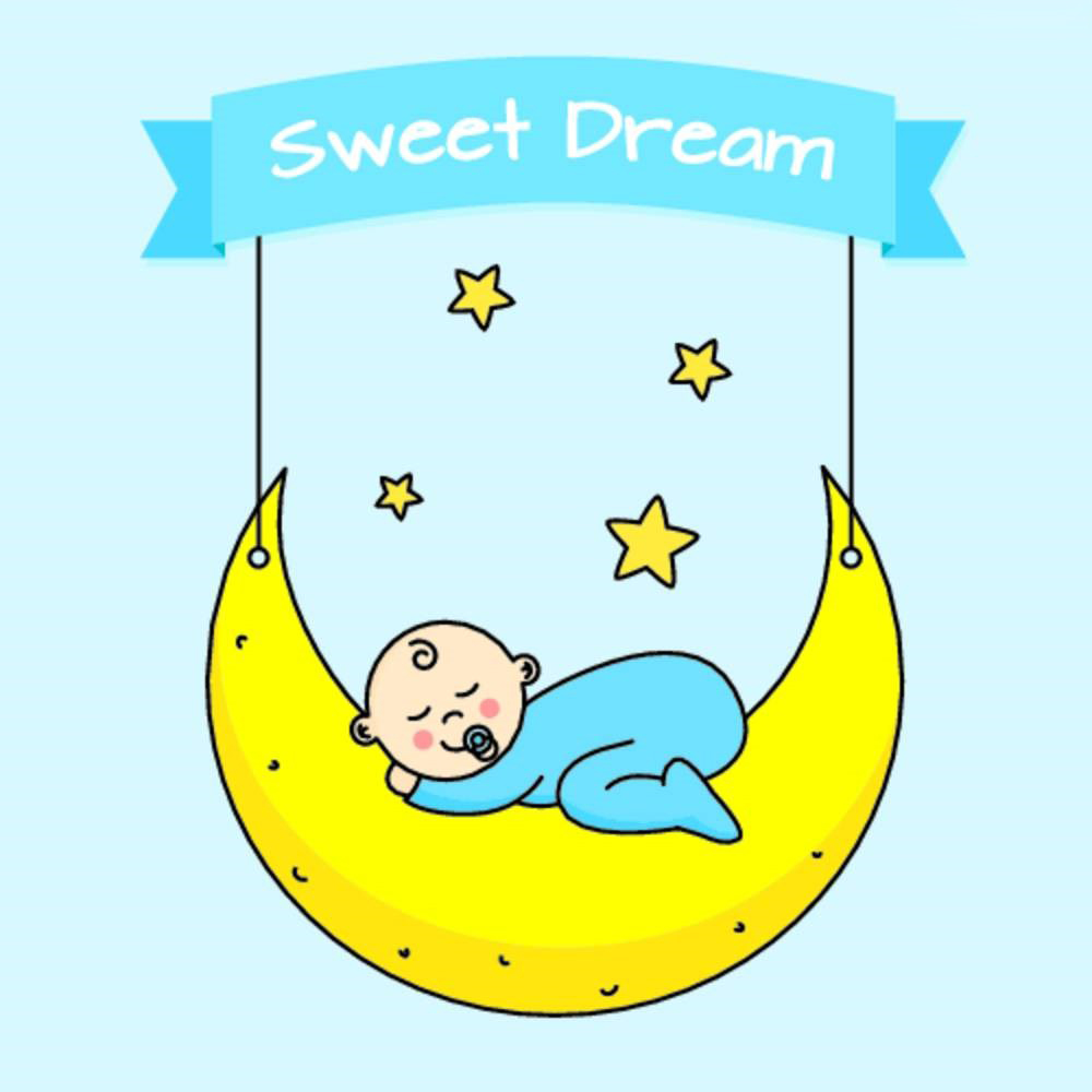 可爱的卡通宝宝睡觉图片,萌萌哒可爱卡通,宝宝熟睡的样子简直超级的呆