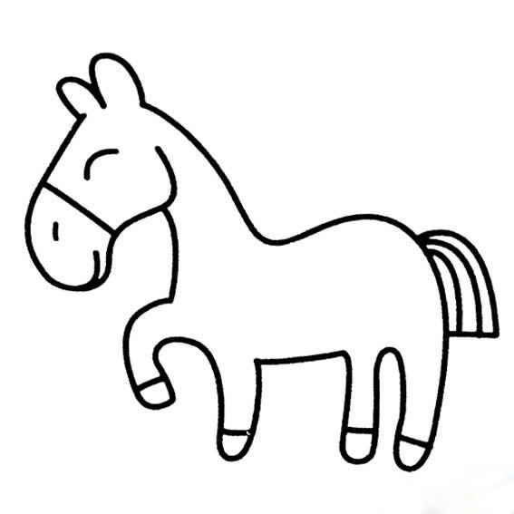 小马怎么画简笔画,小马的图片简笔画图片,小马