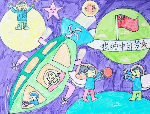 航天航空梦儿童画怎么画 我的航天梦儿童画
