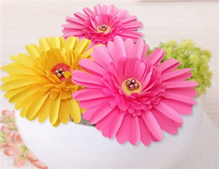 彩纸立体太阳菊花朵制作方法