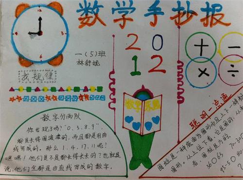 1 手抄报一:小学一年级数学知识点一