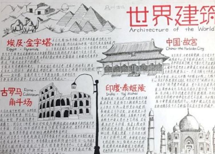 手抄报二:中国传统建筑