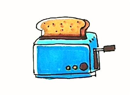 面包机简笔画步骤图