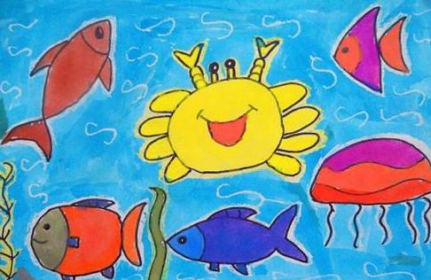儿童画海底世界图片怎么画 海底世界儿童画图片大全带