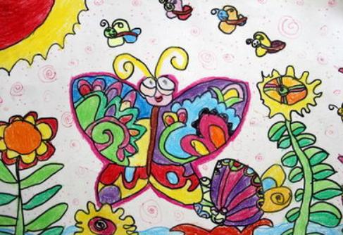 儿童画蝴蝶的画法