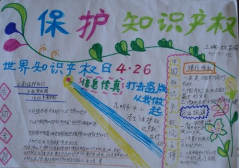 有关于知识产权的手抄报图片