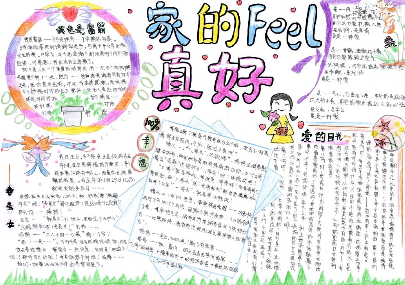 小学生我爱我家手抄报大全