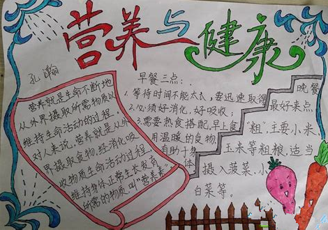 中国学生营养日手抄报图片