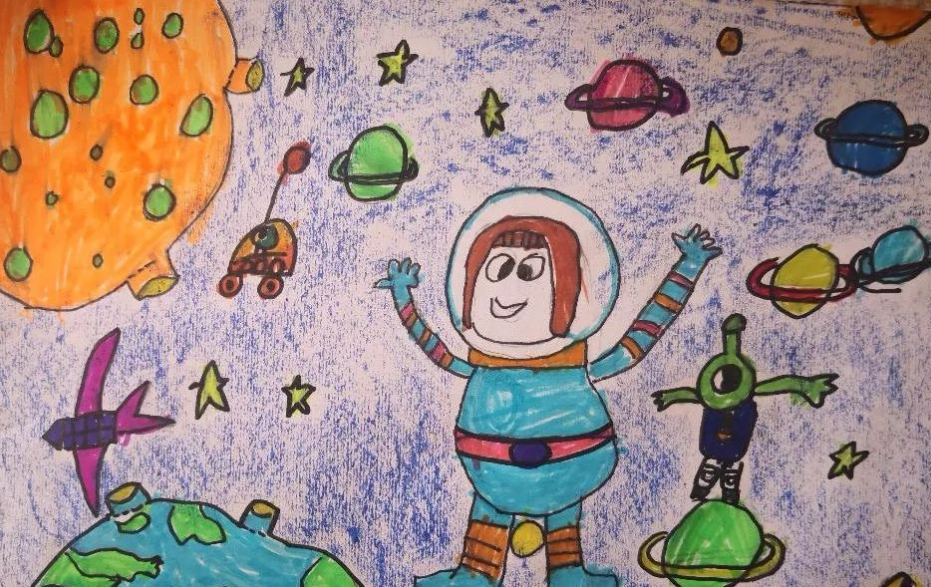 幼儿儿童画航天绘画图片大全