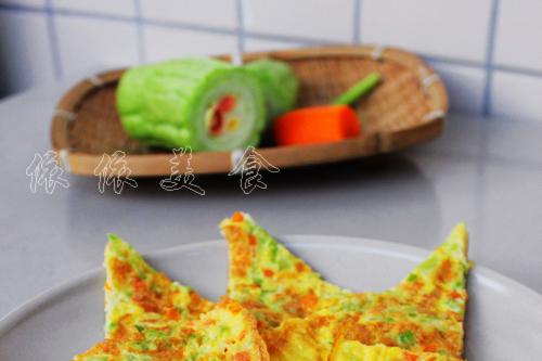3岁宝宝下火美食-苦瓜煎蛋饼!