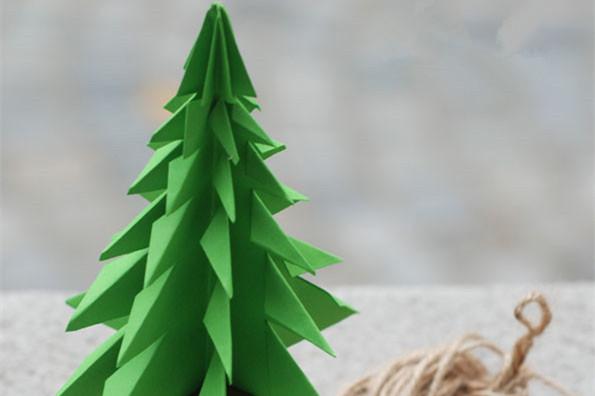 【立体圣诞树折纸图解】_折纸圣诞树的步骤图