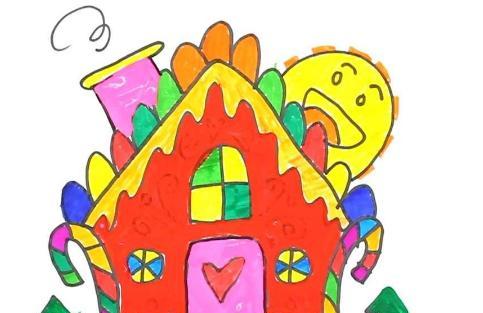 儿童画房子画大全简单漂亮图片