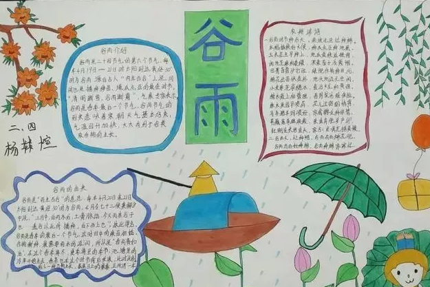 二十四节气谷雨手抄报