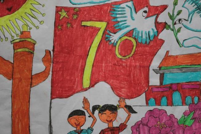 建国70周年儿童绘画作品 建国70周年画画图片大全