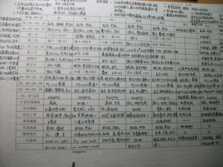 清华学霸计划表