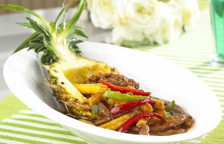 挑食宝宝营养菜:菠萝牛柳