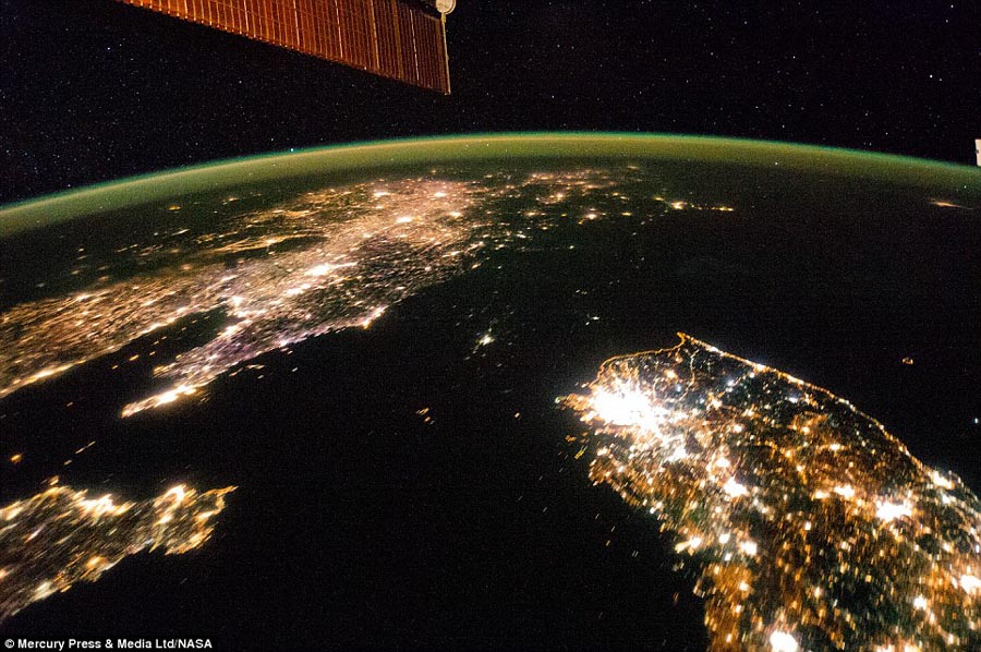 夜晚卫星图