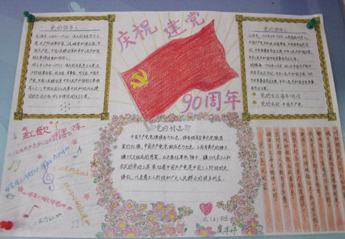 喜迎十八大手抄报图片内容