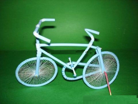吸管创意制作：用吸管做自行车