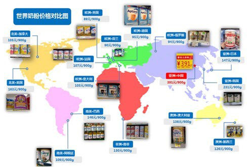 世界各国奶粉价格对比，中国奶粉价格最贵!(图) 