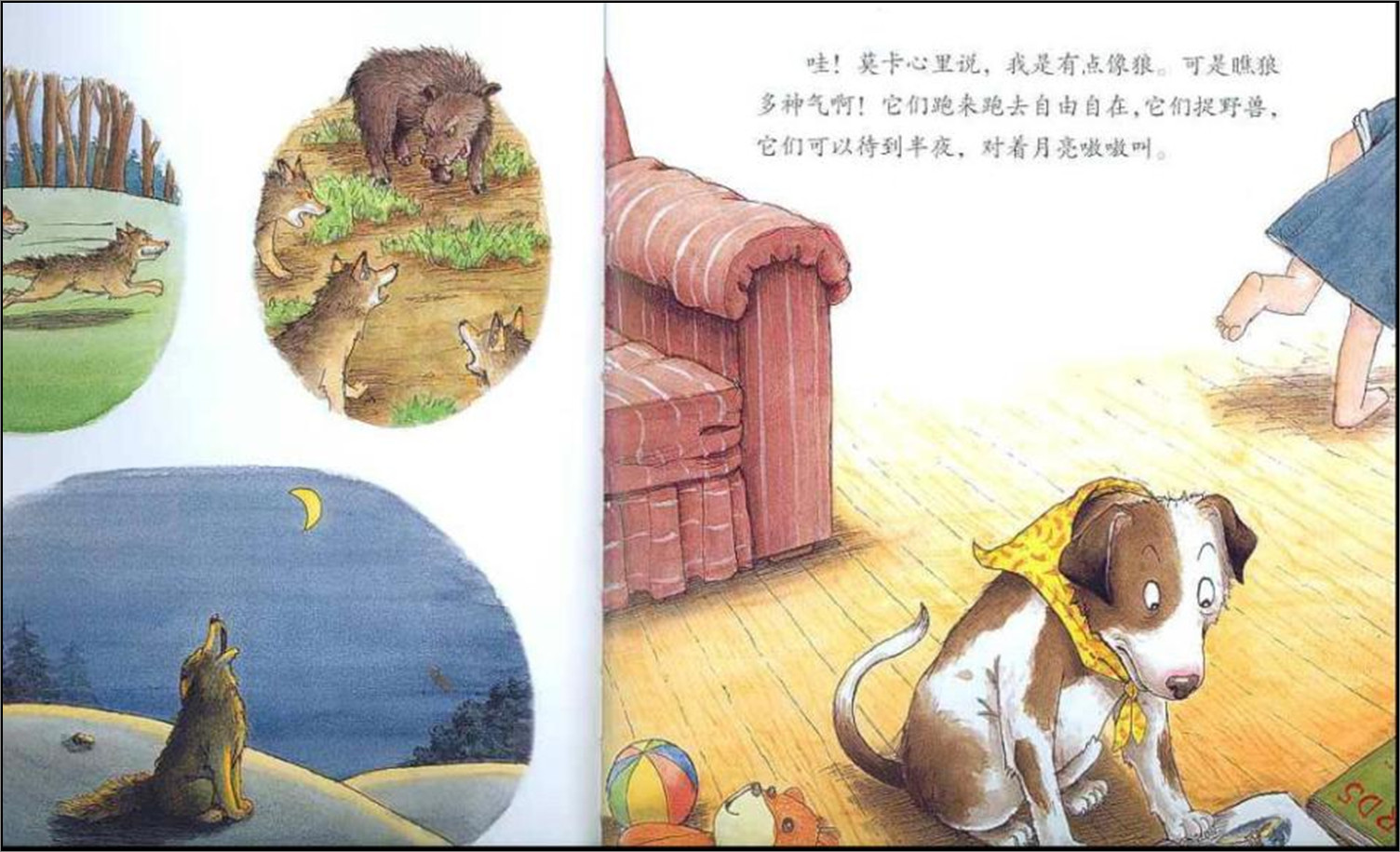 像狼一样嚎叫绘本3