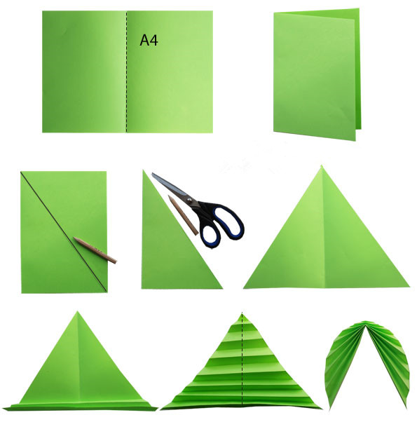 树叶折纸步骤图解2