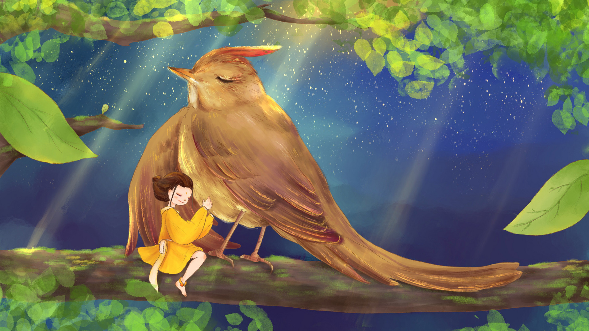 动物的童话故事300字：喜欢唱歌的小鸟2