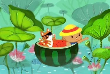 有趣的童话故事有哪些：西瓜船2