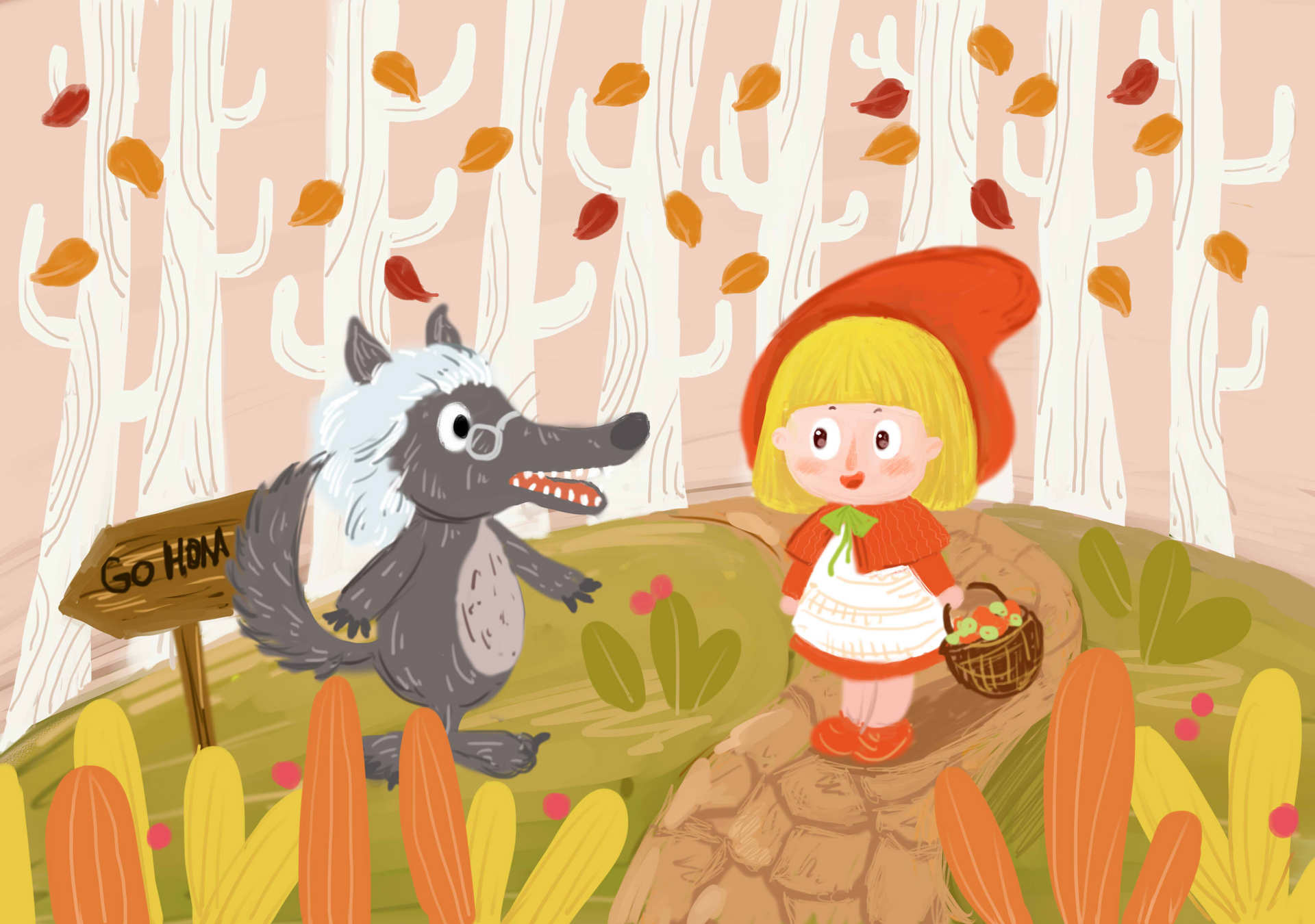 小学儿童短篇故事文字版：大灰狼和兔子木匠2