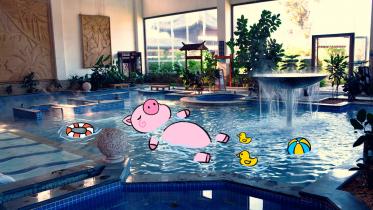 童话故事有哪些：胖小猪学游泳1