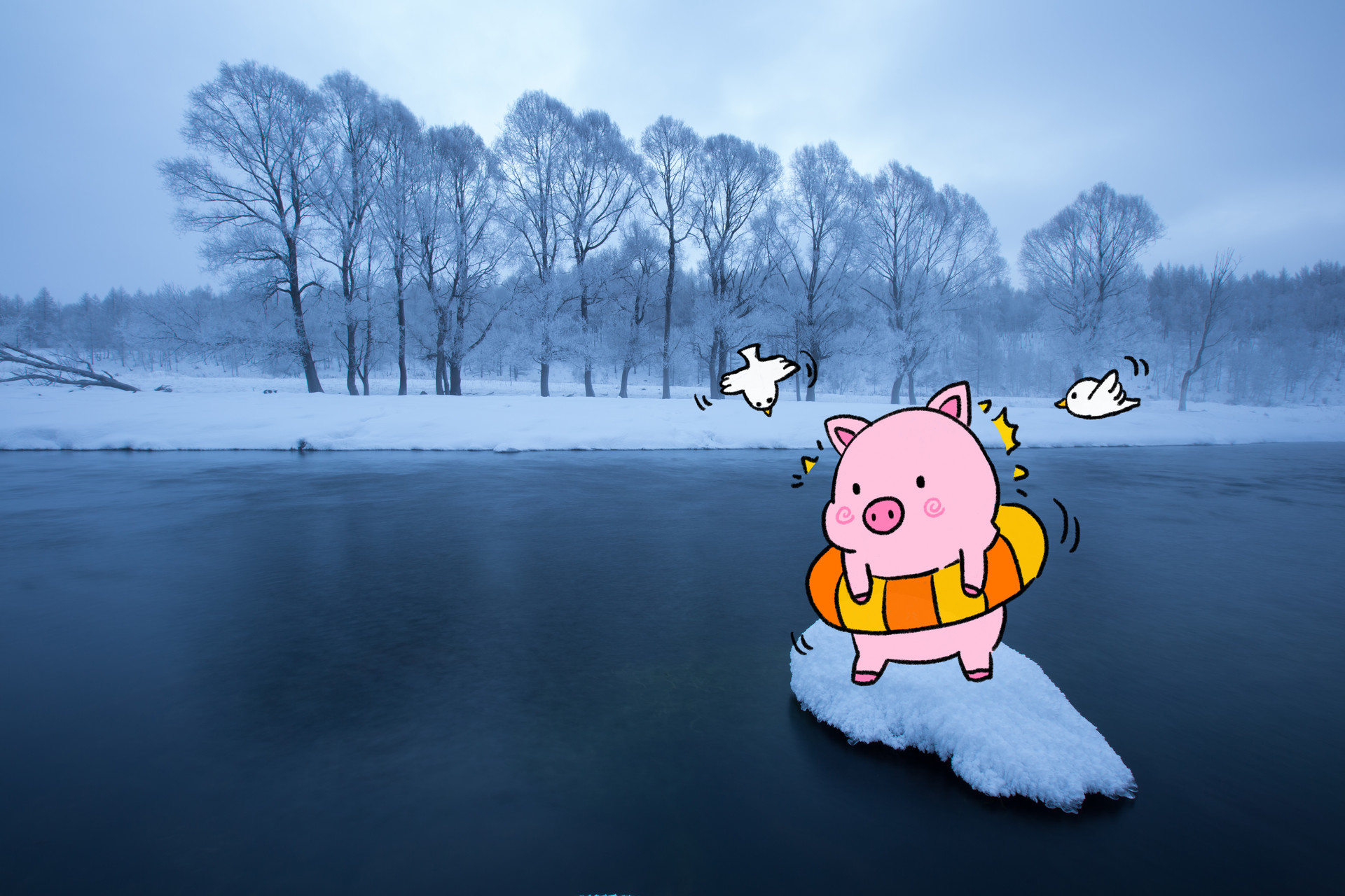 童话故事有哪些：胖小猪学游泳2