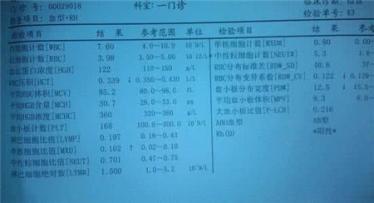 血常规报告单看男女2