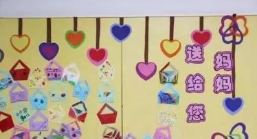 母亲节幼儿园主题墙构图设计