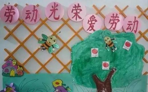 2019幼儿园五一劳动节主题墙布置