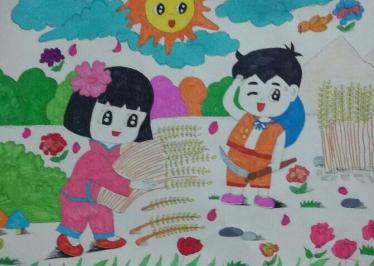 2019我是劳动小能手儿童画