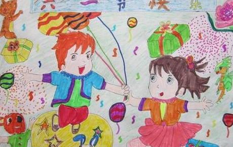 2019关于庆祝六一儿童节的绘画作品