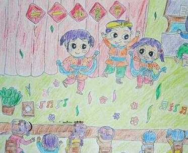 2019关于庆祝六一儿童节的绘画作品